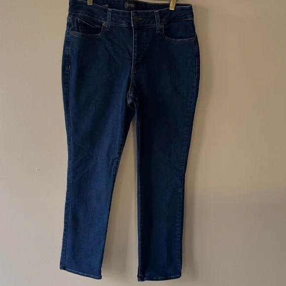NYDJ Dark Blue Straight Leg Jeans - Picture 7 of 8